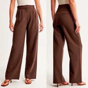 Abercrombie Sloan Tailored Trouser Pants in Brown